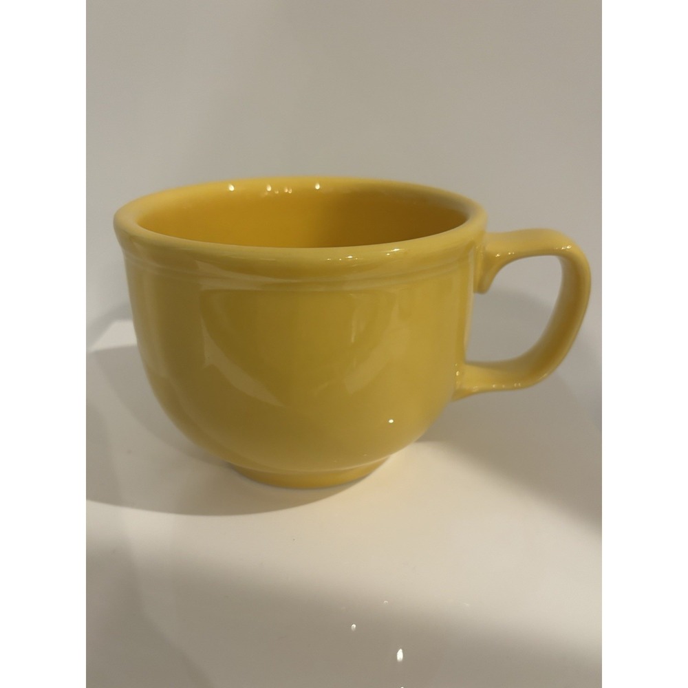 VTG Homer Laughlin China Co Jumbo Mug Yellow Cup Soup Coffee Made In USA MCM